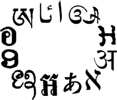 アジアの様々な文字による「a」の字